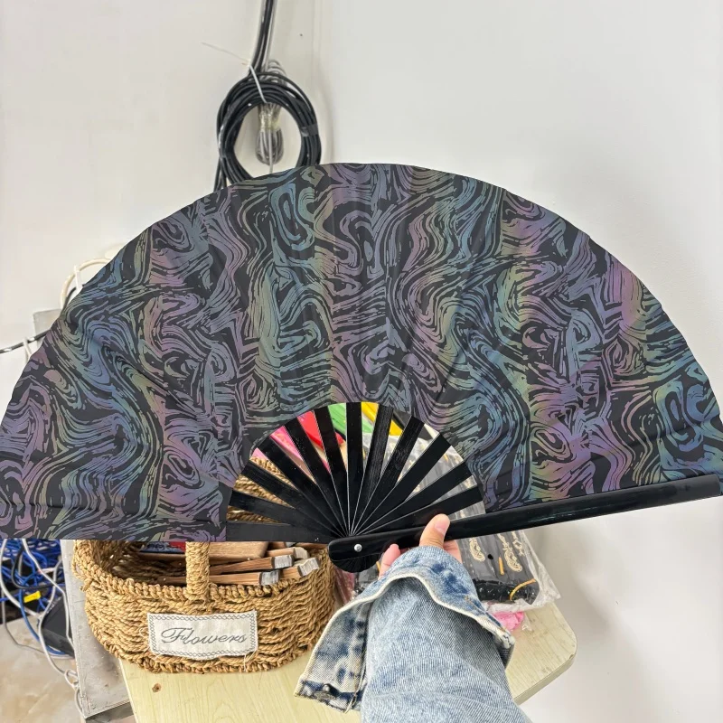 

1/3/5pcs Glowing Bamboo Hand Fan Unique and Innovative Glowing Chinese Decors,Handheld Fan for Hanfu/Cheongsam, Festival, Club