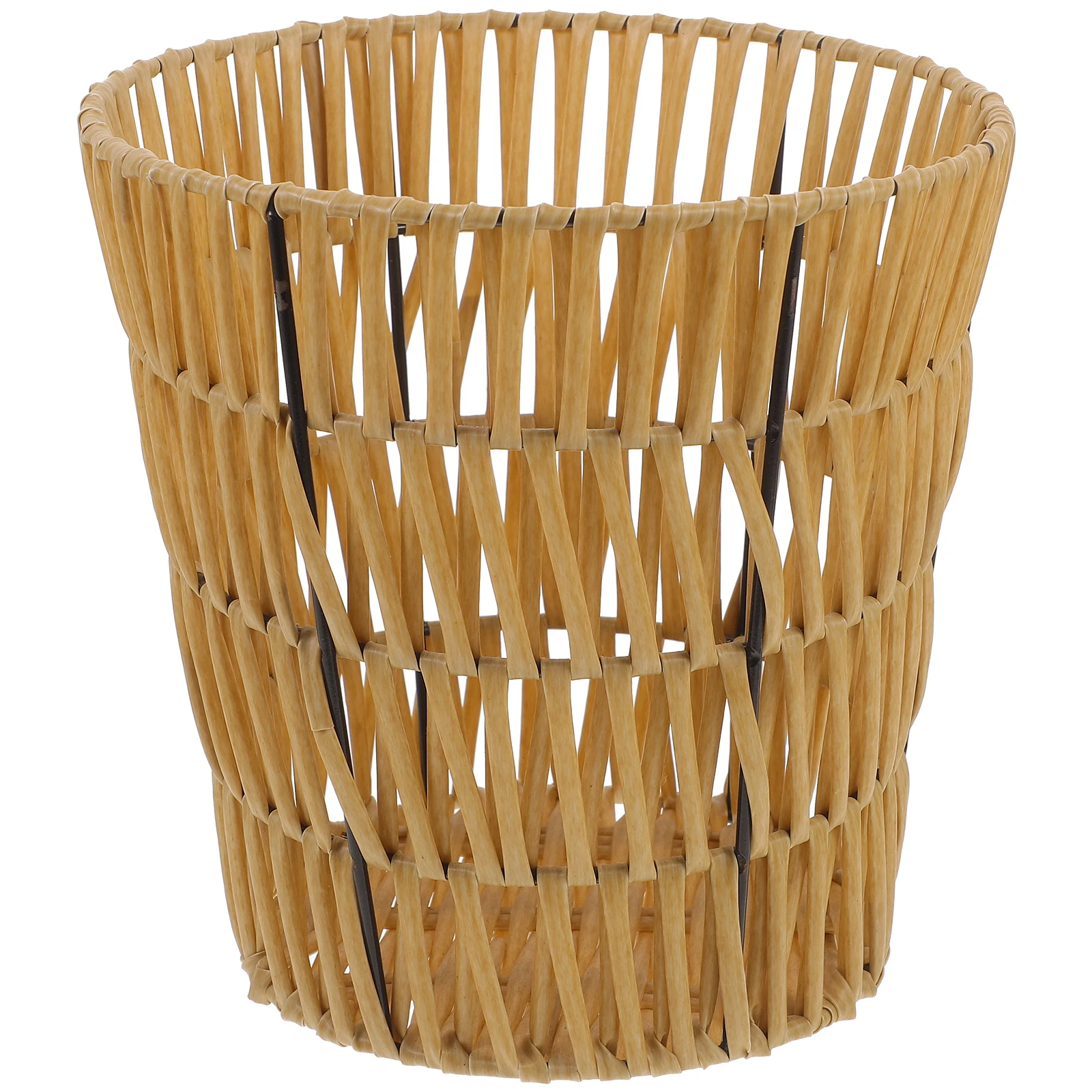 

Rustic Storage Household Trash Can Bedroom Waste Kitchen Supply Woven Trash Bin Home Sundry Basket Living Room Garbage