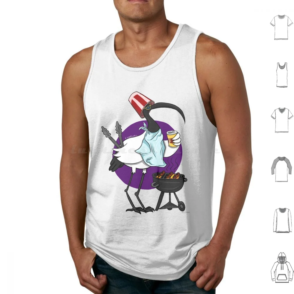 Bin Chicken Bbq Tank Tops Print Cotton Bin Chicken Bbq Aussie Binchicken Funny Australian
