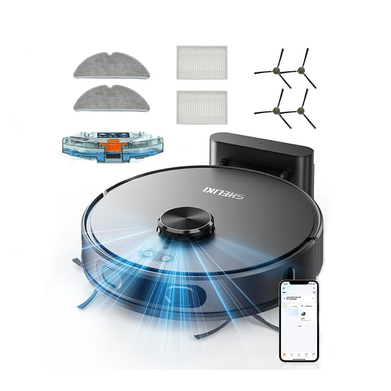 

D60S Smart Robot Vacuum Cleaner Floor Cleaning Sweeping Mop Inteligente Aspirador Aspirateur Aspiradora Vaccum Cleaner