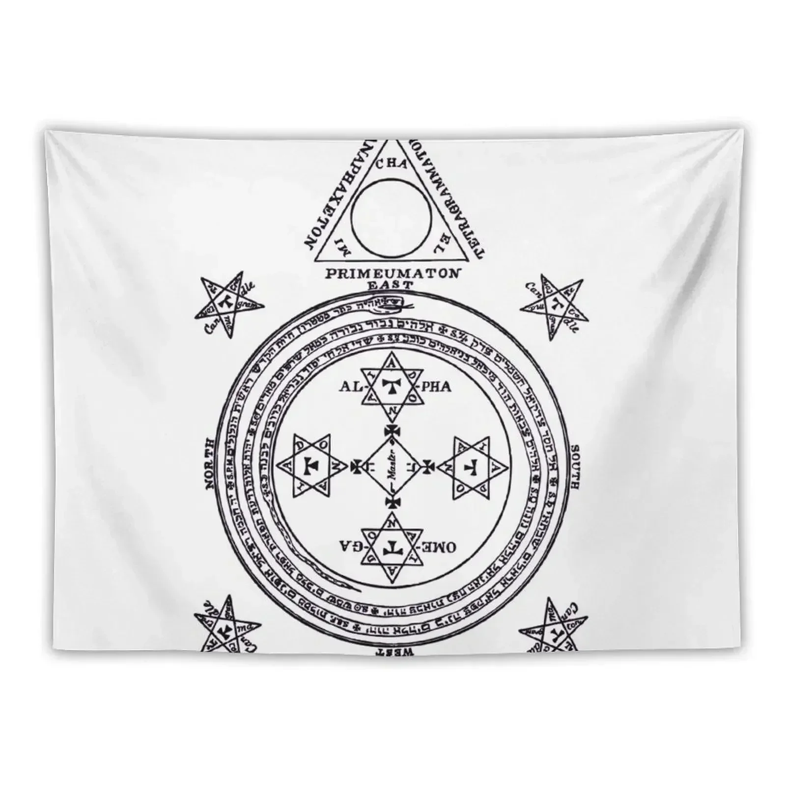 

Solomon Circle Goetia Black n White Tapestry Bedroom Deco Room Decorations Aesthetics Room Decor Tapestry