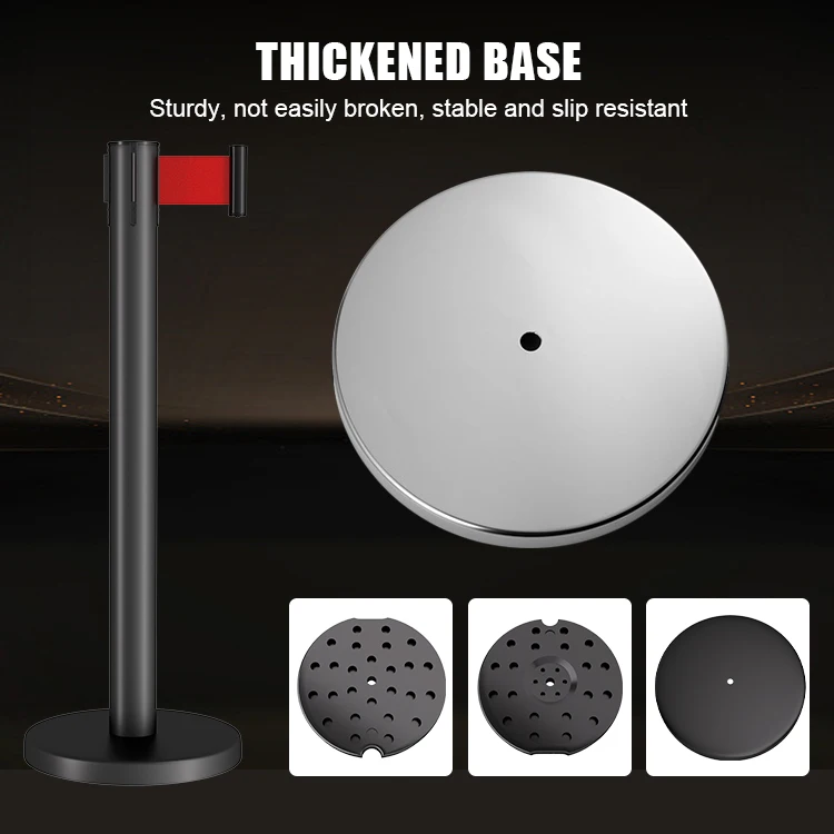 【Professional Use】Best Price Stainless Steel High Durable Airport Stanchions Retractable Belt Crowd Control Queue Line Barrier P