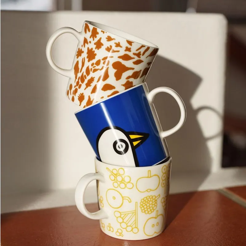 

Кружка Iittala Classic Bird, посуда, подарок на Новый год в скандинавском стиле, кофейная чашка, ретро-дизайн, кружка для взрослых, с рисунком Cerc