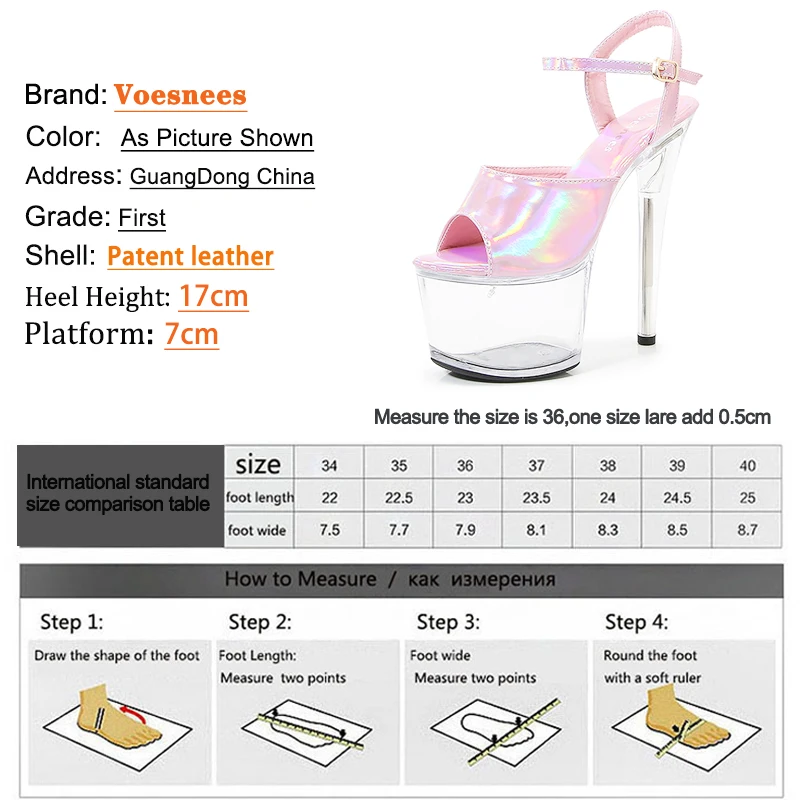 Platform Shoes LED Light Up Glowing Shoes Woman Luminous Clear Sandals Women 17cm High Heels Transparent Stripper Heels Shoes