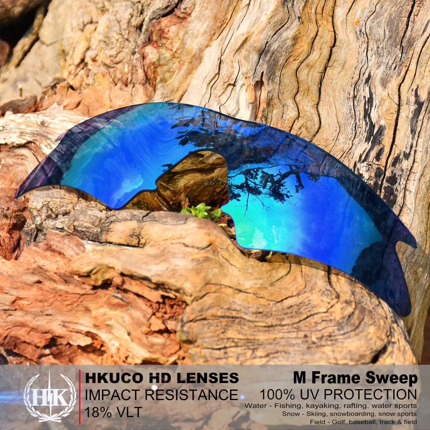 

Мужские сменные линзы Hkuco для солнцезащитных очков в оправе M, синие поляризационные