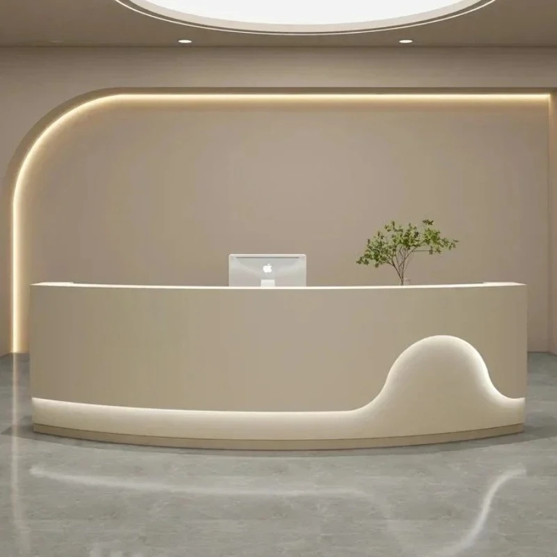 Modern For Aesthetic Prescription Desk Salon Reception Salon Entrance Table Beauty Salon Reception Podium Stands Desk Furniture