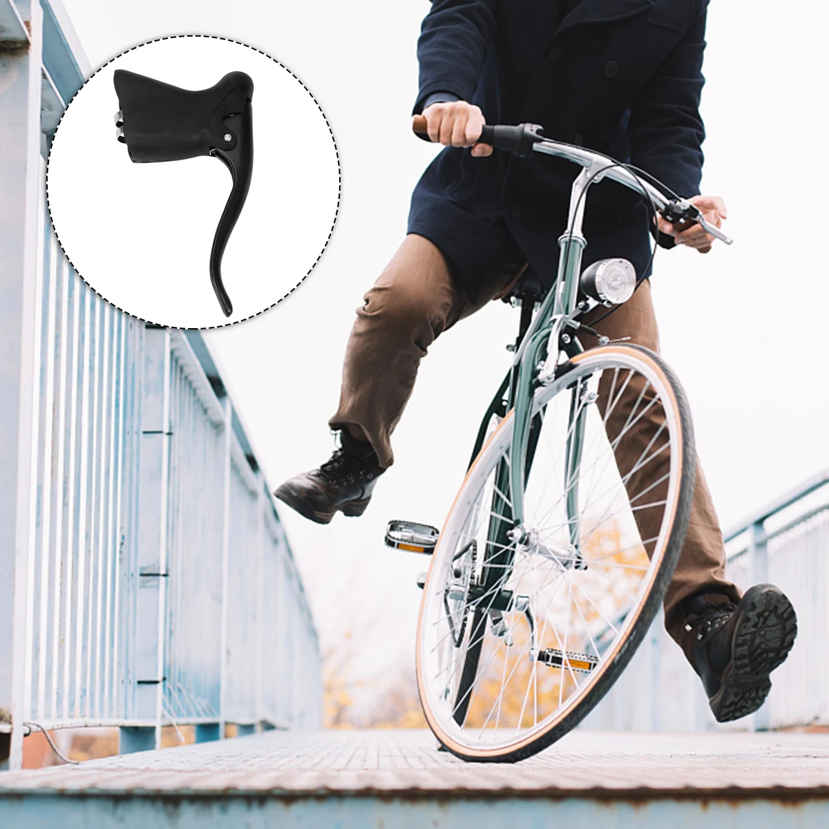 

1 Pair Bicycle Brake Handle Bike Brake Lever 22.2-23.8Mm Aluminum Alloy Front Rear Handlebar Parts Durable Corrosion Resistant