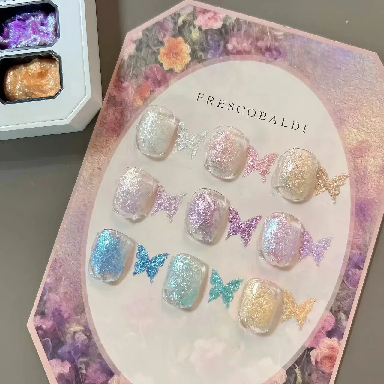 2gx9Colors Aurora Powder Shell Polish Fairy Powder Cream Popularity Brocade Powder Solid State Nail Art Solid Nail Art