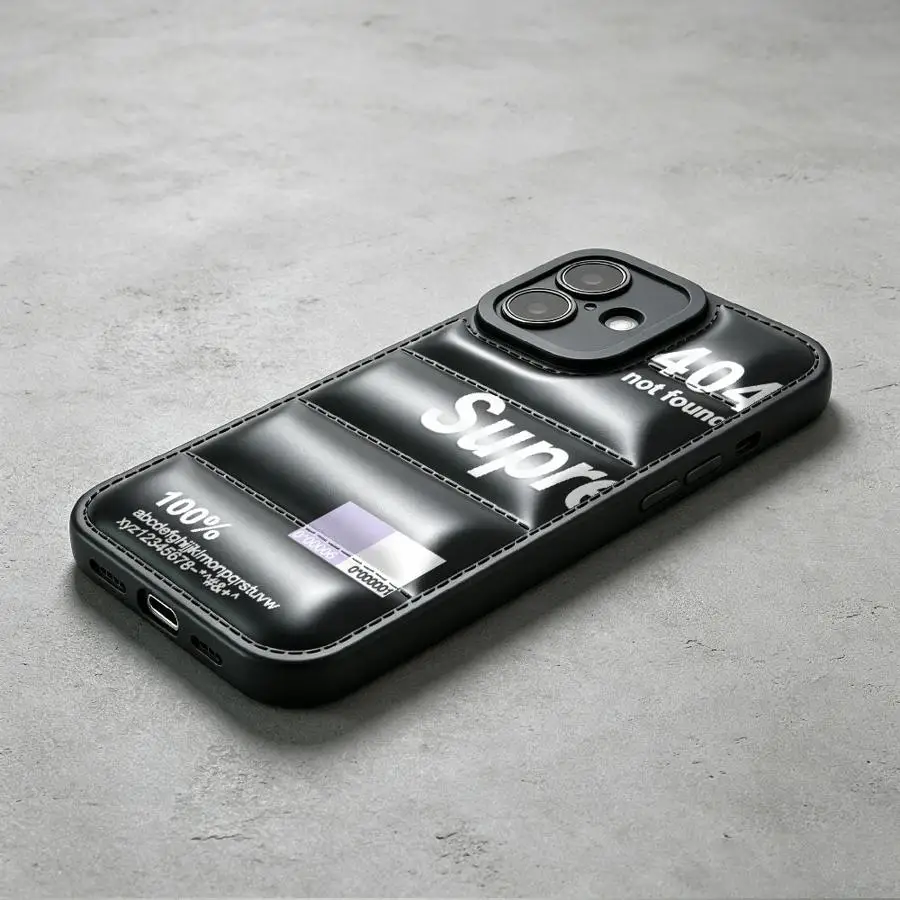Modische Daunenjacken-Handyhülle für iPhone 17 16 Pro Max Air 14 12 16e 15 Plus 11 13