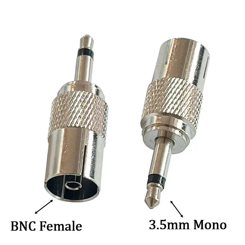 

1-3Pcs High-quality Q9 BNC Connector Socket BNC Female to 3.5mm Mono 1/8" Male RF Coaxial Adapter Connectors