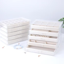 1PC, five-layer flannelette jewelry storage box,jewelry case travel, ring case,