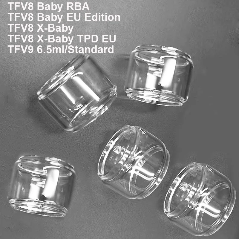 5 szt. Szklana rurka do TFV8 BABY RBA EU EU Edition TFV8 X-Baby TPD EU TFV9 zbiornik Standard ue 6.5ml pojemnik na szklany zbiornik