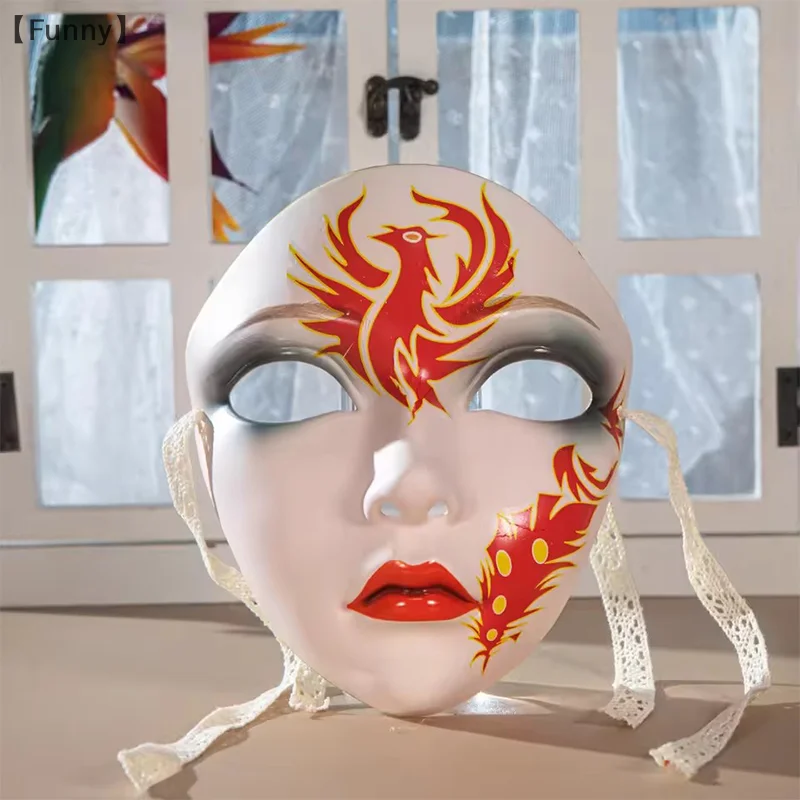 美しいフルフェイス女性マスクアンティーク中国風 DIY 手描きの装飾仮装パーティーアクセサリー衣装