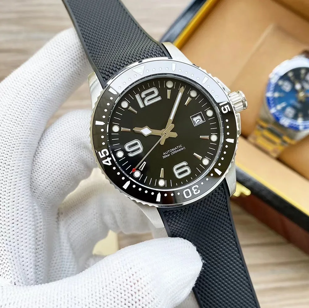 2026 Luxury Brand Watch Men's 41mm Fully Automatic Mechanical High Quality Rubber Stainless Steel Strap Casual Clock