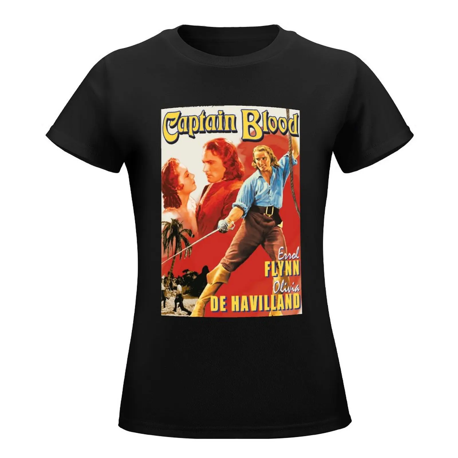 Captain Blood Curtiz T-Shirt summer tops funny Blouse graphics western t-shirt dress for Women