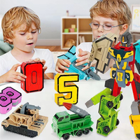 Children's Toy Car Oversized Digital Deformation Toy Children's Robot Digital 0-9 Assembly Puzzle Package Boys' Toys