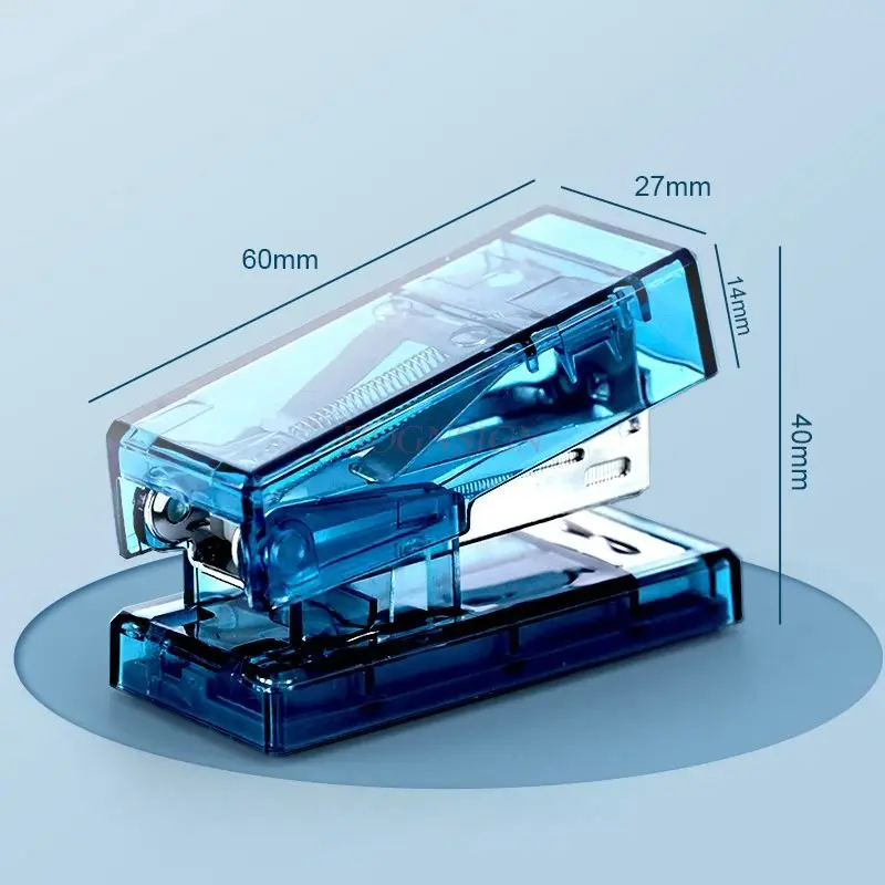 Transparent Mini Stapler for Students, Handheld High Beauty Stapler, Portable Paper Binding Machine, Effortless Stapler