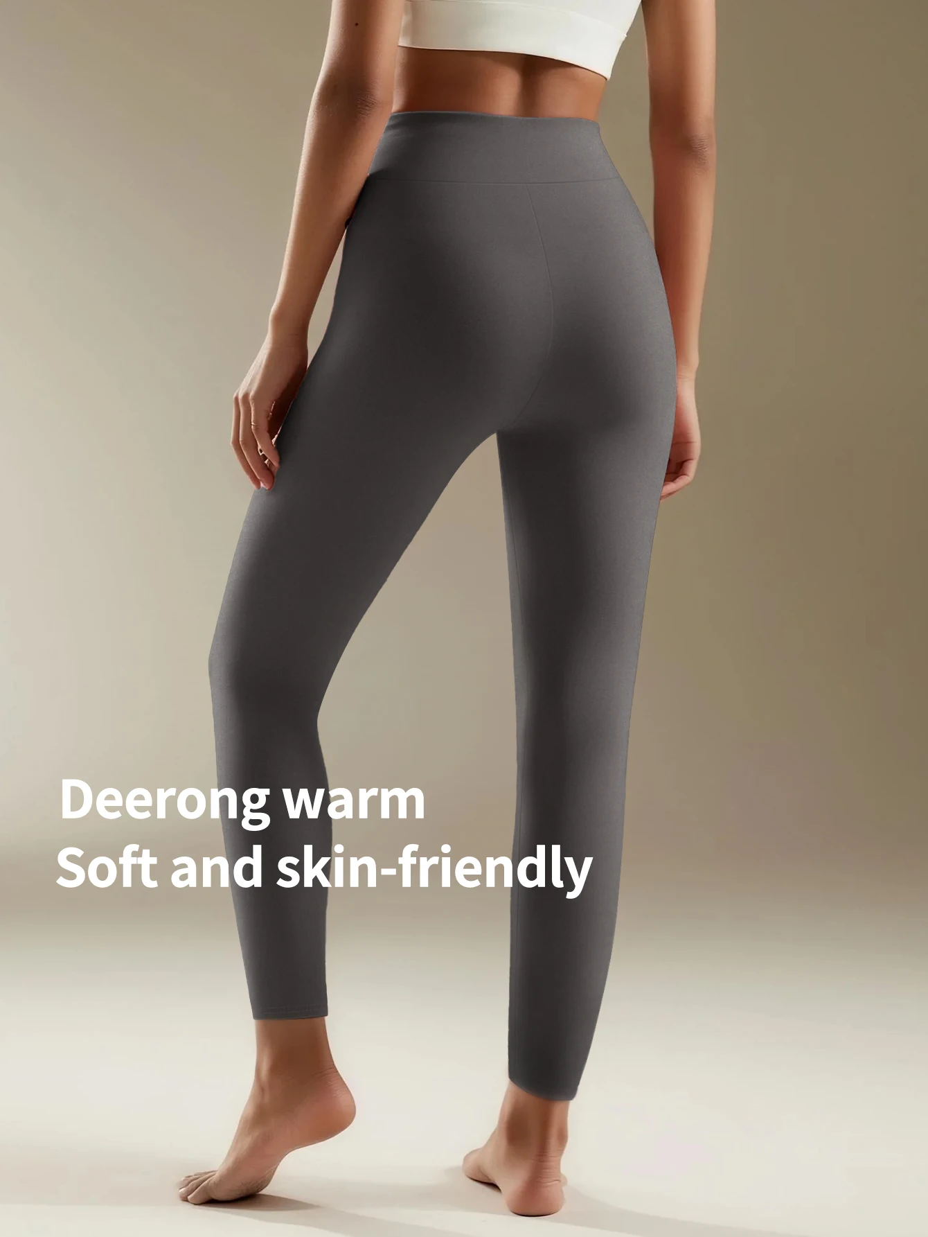 Dralon Thermal Winter Fleece Lined Slim Fit Stretchy Skinny Pants Women's Wear - Outside Cycling & Jogging Ladies' Trousers view 2