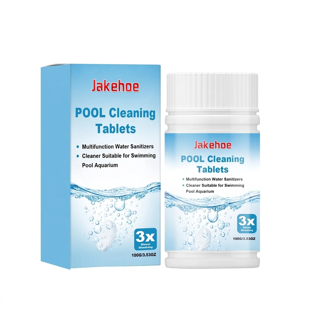 Pool Cleaning Tablets 100g Fast Dissolving Stain Removal Odor Neutralizing Daily Maintenance Tablets for Home Community And