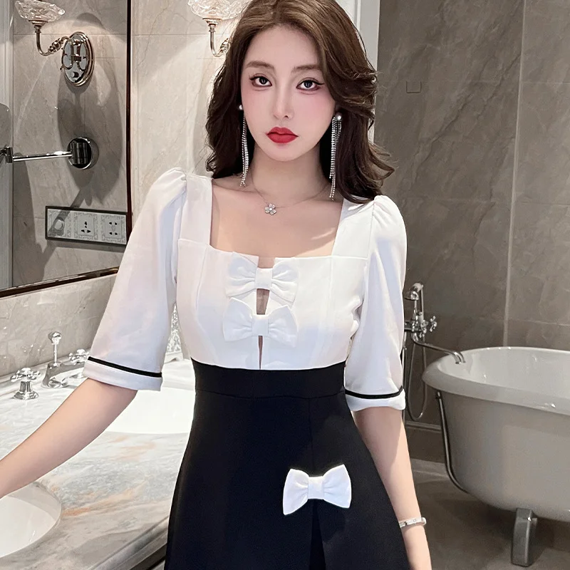 Woman Work Clothes Suit Hotel Waiter Beauty Salon Spa Massage Nail Cafe Sexy Foot Bath Sauna Technician Overall Skirt Uniform