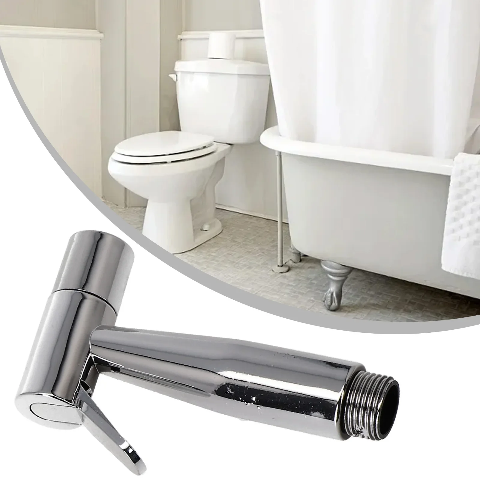 Protable Bidet Toilet Sprayer ABS Chrome Handheld Bidet Faucet Home Bathroom Shower Head Self Cleaning Accessories