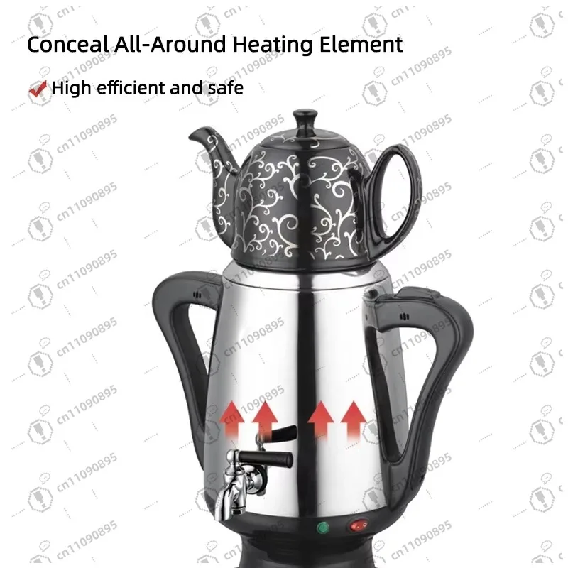 Tetera de té de agua para el hogar de metal respetuosa con el medio ambiente de estilo turco moderno de 4,5 litros más vendida