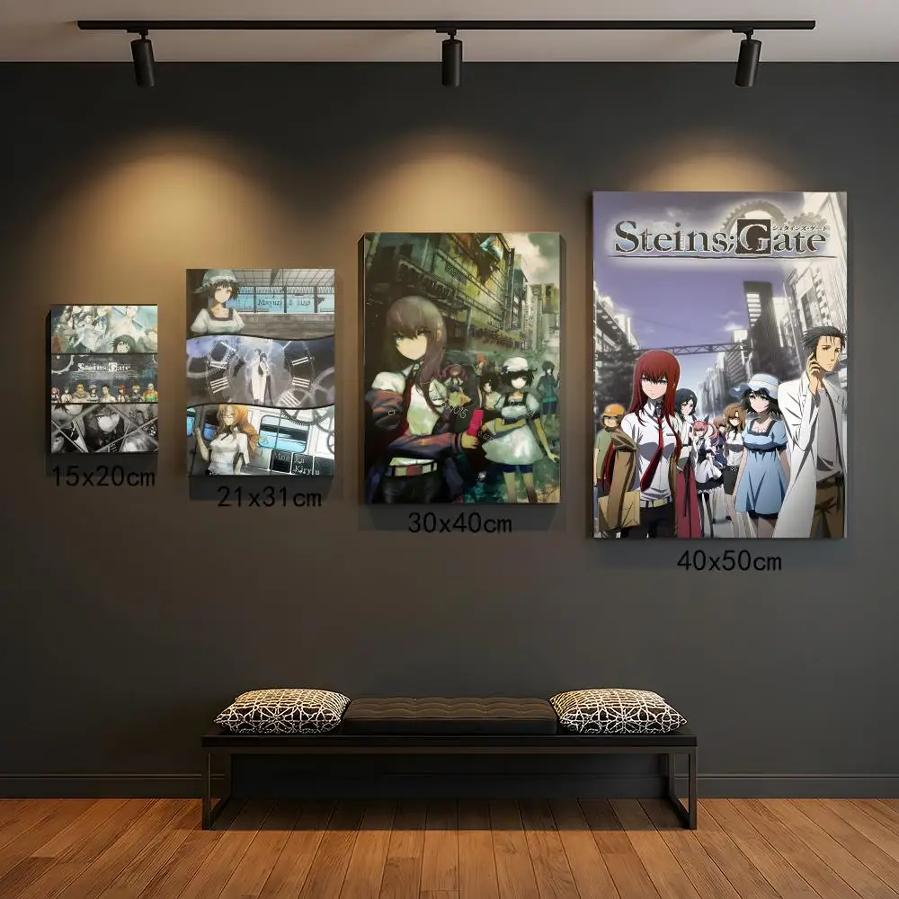 Anime S-Steins Gate Poster Premium PP Wall Decal - Peel & Stick, HD Print, Waterproof Home Decor