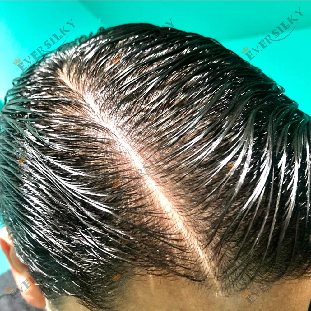 

Мужской парик-накладка из натуральных человеческих волос, 80% плотность, микротонкая HD полиуретановая основа, 0.02 мм, серые волосы, 1B80, естественная линия роста волос