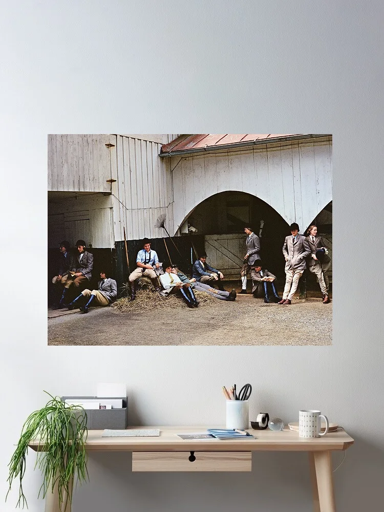 Slim Aarons 'School Riding', Print Art Canvas Poster, Living Room, Home Wall Decor Picture