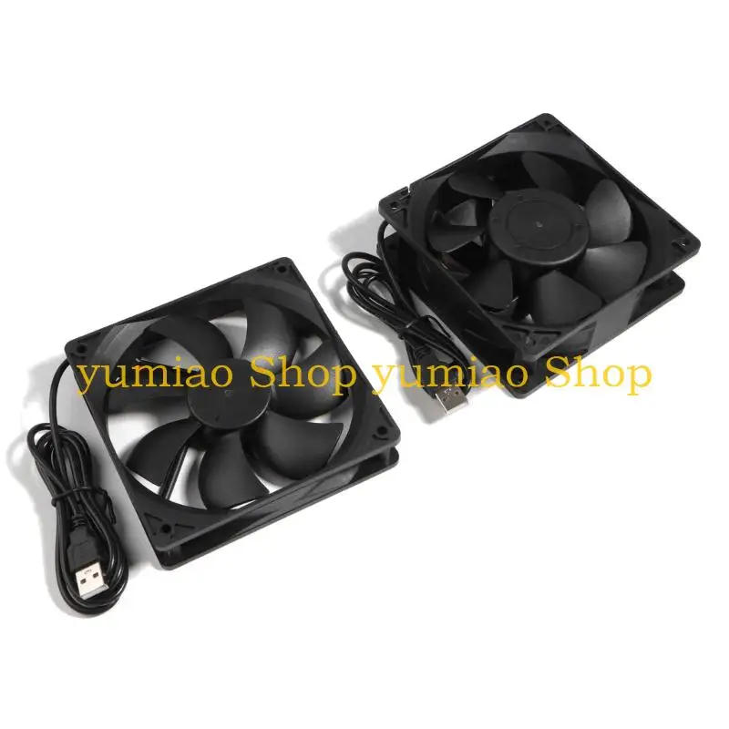 587B DC5V Fan USB Connector Quiet Cooling Radiator for DIY Cooling Router- Game Accessaries