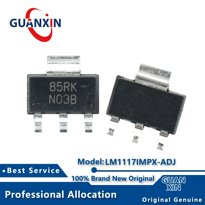 

100% New Electronic LM1117IMPX-ADJ LM1117IMP-ADJ Marking N03B STO223 LM1117