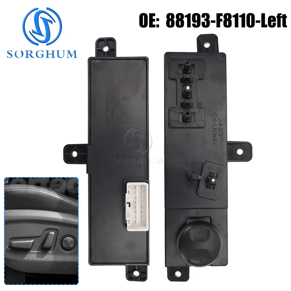 Electric Power Seat Control Switch 88193-F8110 For Hyundai Sonata Tucson 2015 2016 2017 2018 2019 Front Seat Left Driver Side