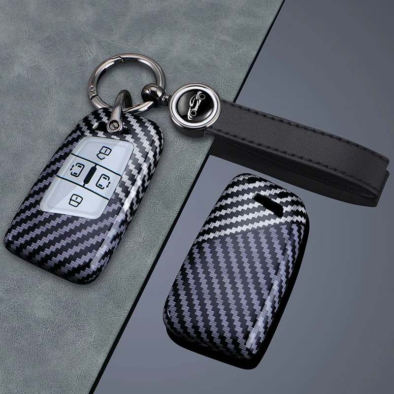 CarbonFiber Car 3 4 Button Key Cover Fob Case Shell for VW forVolkswagen Magotan Passat B8 for Skoda Superb Kodiaq A7 Tiguan MK2