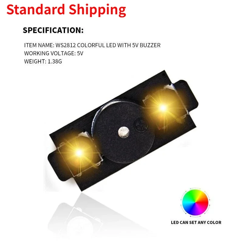 HGLRC WS2812 Colorful RGB LED 5V Active Alarm Buzzer for RC FPV Freestyle Drones Replacement DIY Parts