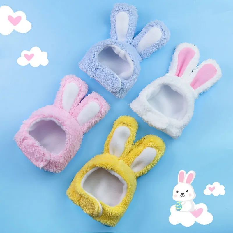 Cute Pet Dog Cat Cap Costume Warm Rabbit Hat Cat Bunny Headgear Dog Transformed Hat Bunny Ears Pet Headdress Cat Accessories