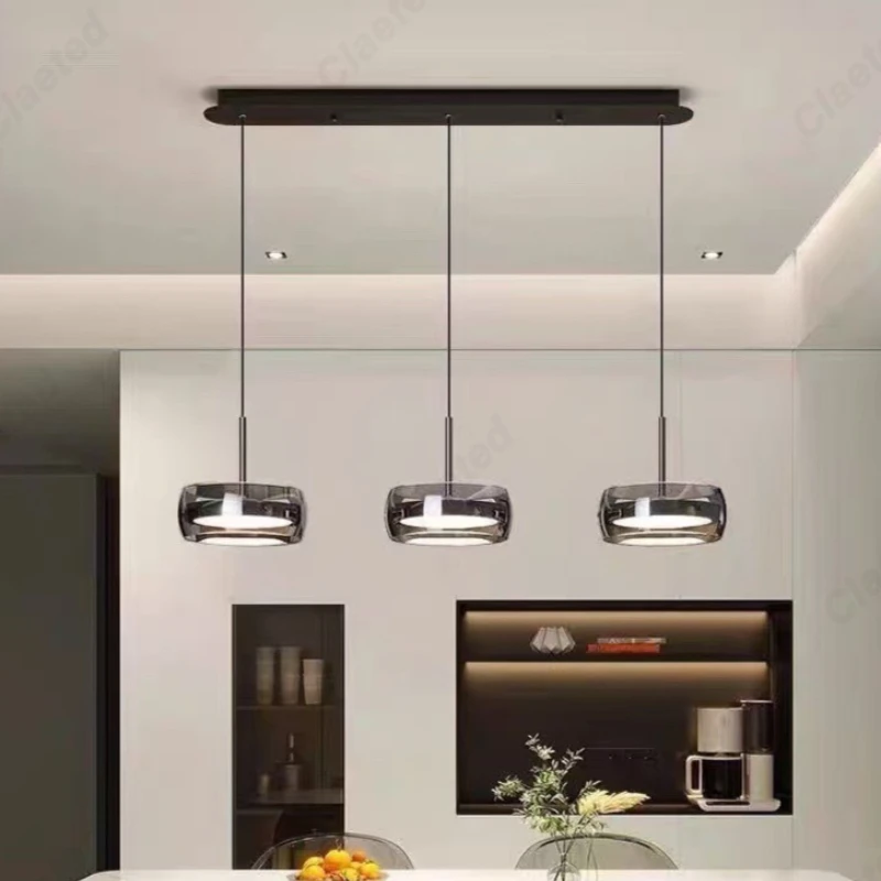 Modern Minimalist 3 Headed Restaurant Pendant Light Luxury High-end Italian Minimalist Island Dining Room Bar Counter Table Lamp
