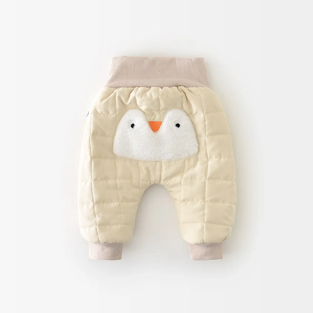 2025 зимние новые бархатные толстые теплые штаны для малышей, хлопковые повседневные штаны для маленьких мальчиков, флисовые брюки с героями мультфильмов для девочек, одежда для малышей