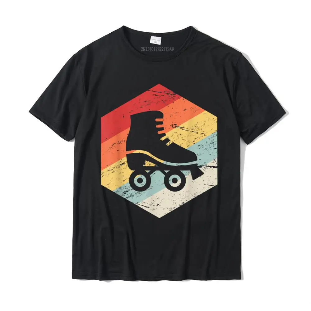 Retro Roller Skating T-Shirt T-Shirt Birthday Tops Shirts Cotton Mens Tshirts Birthday High Quality