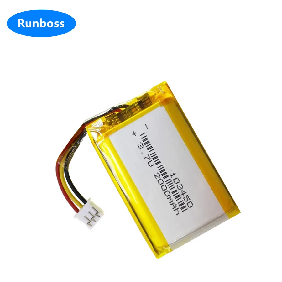 New AEC103550 2000mAh Li-Polymer Recharageable Replacement 3.7V Battery For HiFiMAN R2R2000 BabyPhone