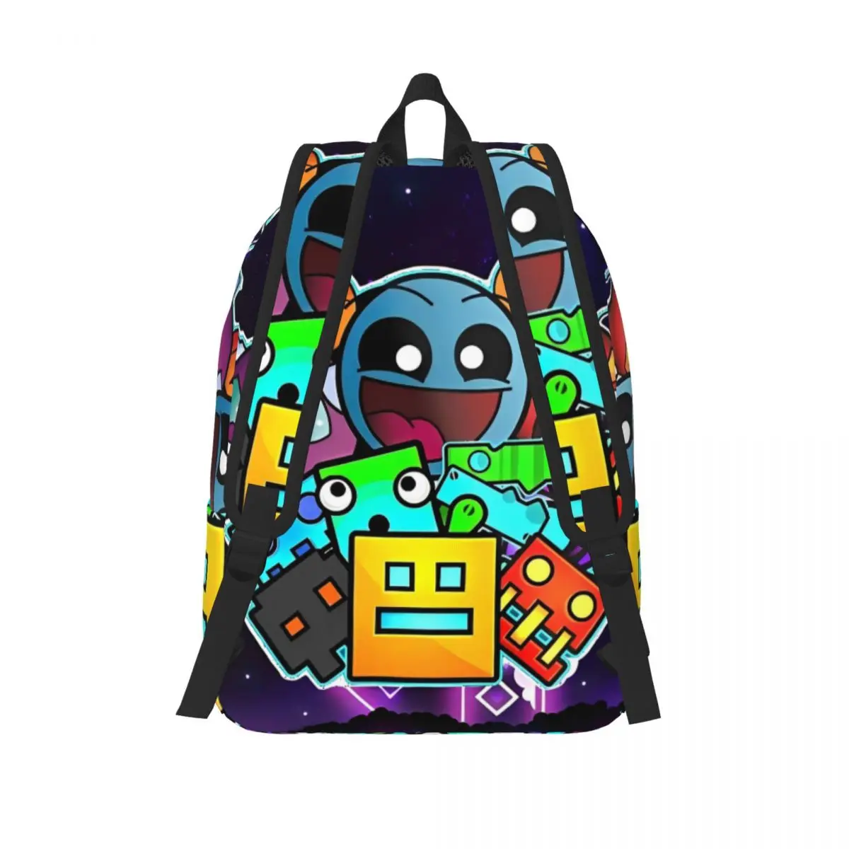 Geometry Cube Gaming Dash for Teens Student School Bookbag Daypack Middle High College Gift