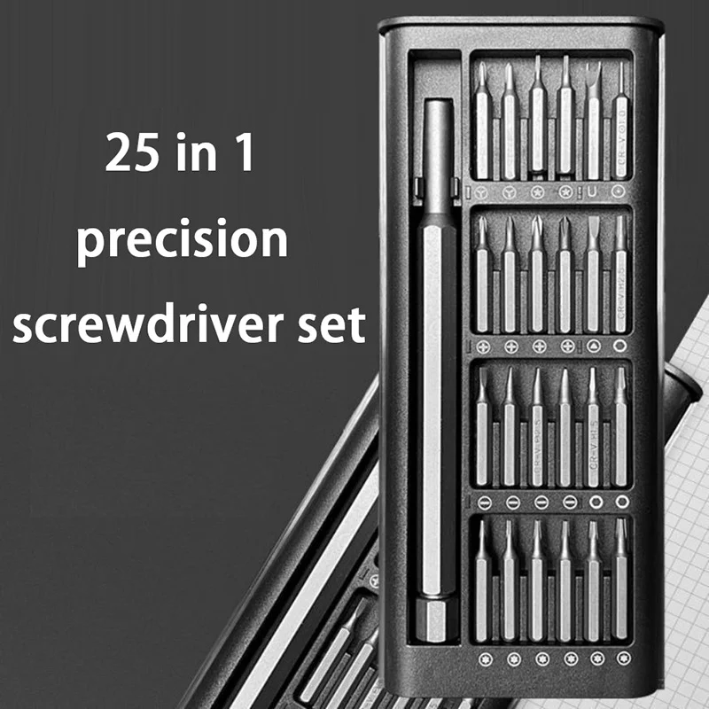 25 In 1 Precision Screwdriver Set Magnetic Screw Driver Kit Multifunctional Mini Repair Tools For iPhone Xiaomi Watch Glasses PC
