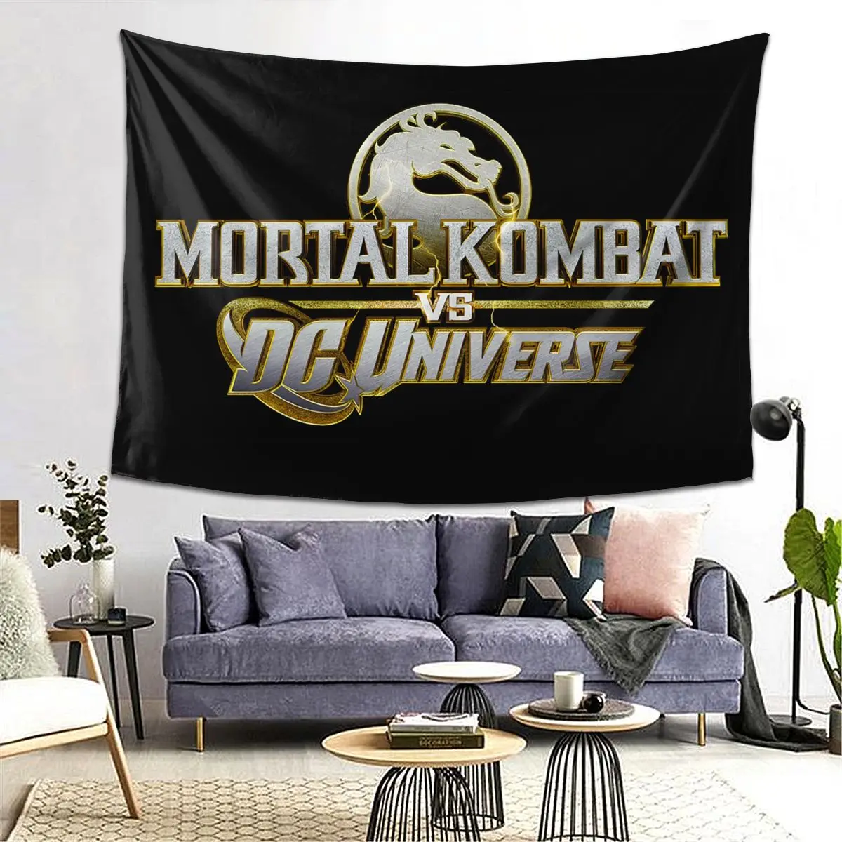 

Гобелен с логотипом Mortal Kombat, декор, художественные эстетические гобелены для гостиной, спальни, дома, настенная ткань, настенная подвеска