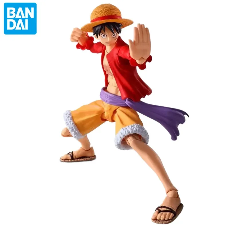 Genuine Bandai Anime S.H.Figuarts One Piece Luffy Invasion of Onigashima Costume SHF PVC Action Figures 14cm Anime Figurine