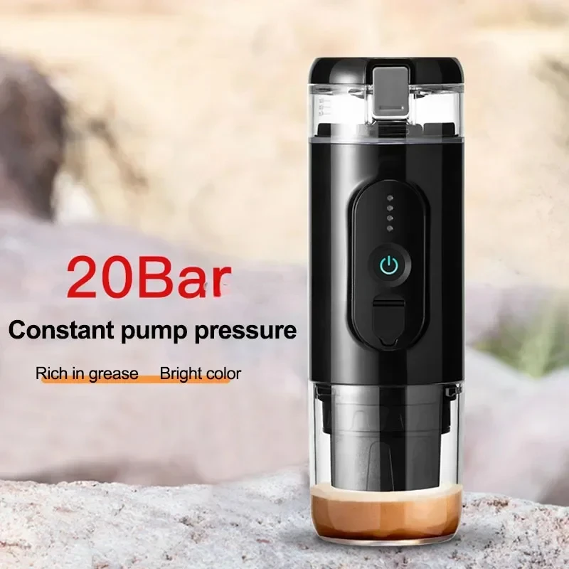 Mini Espresso Coffee Machine, Portable Coffee Maker Easy To Carry, Travel Rechargeable Coffee Cup with Ultra-fast Heating Time