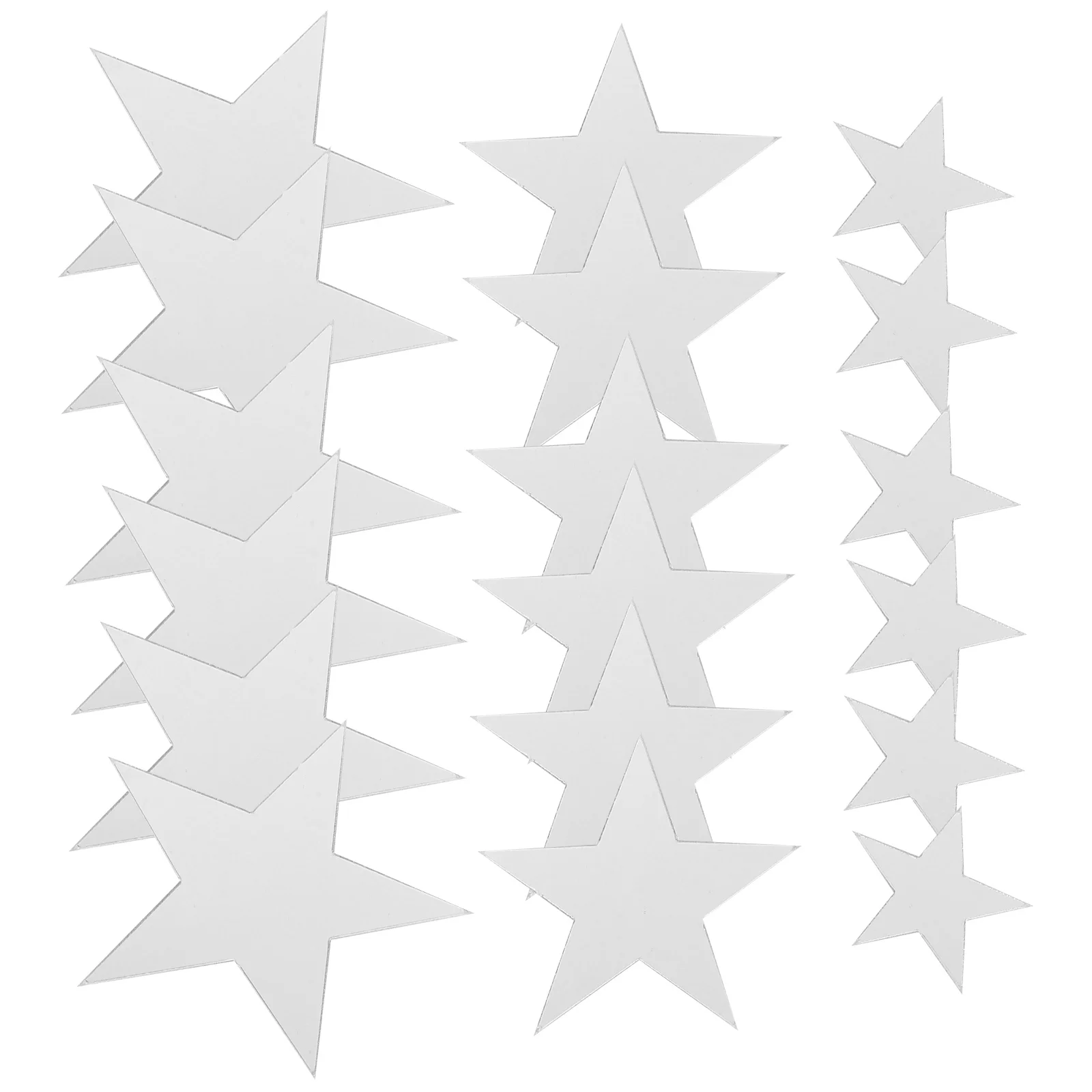 

60Pcs Star Acrylic Mirror Wall Stickers High Reflective Peel Stick Decals for Room Living Bedroom Bathroom Decoration