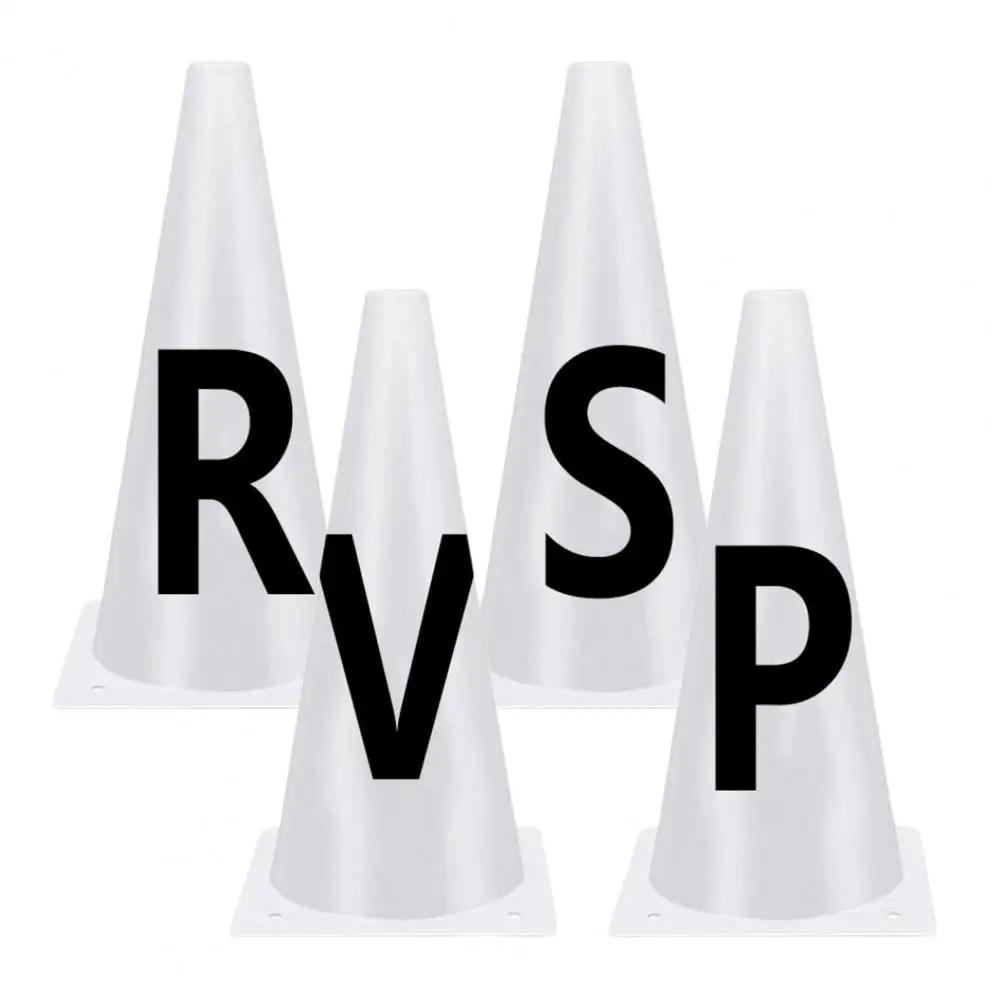 4/ 8 Pcs Dressage Cones Equestrian Training Cones Set With Letters Sign Easy Setup Dressage Cones For Equestrian Practice Events