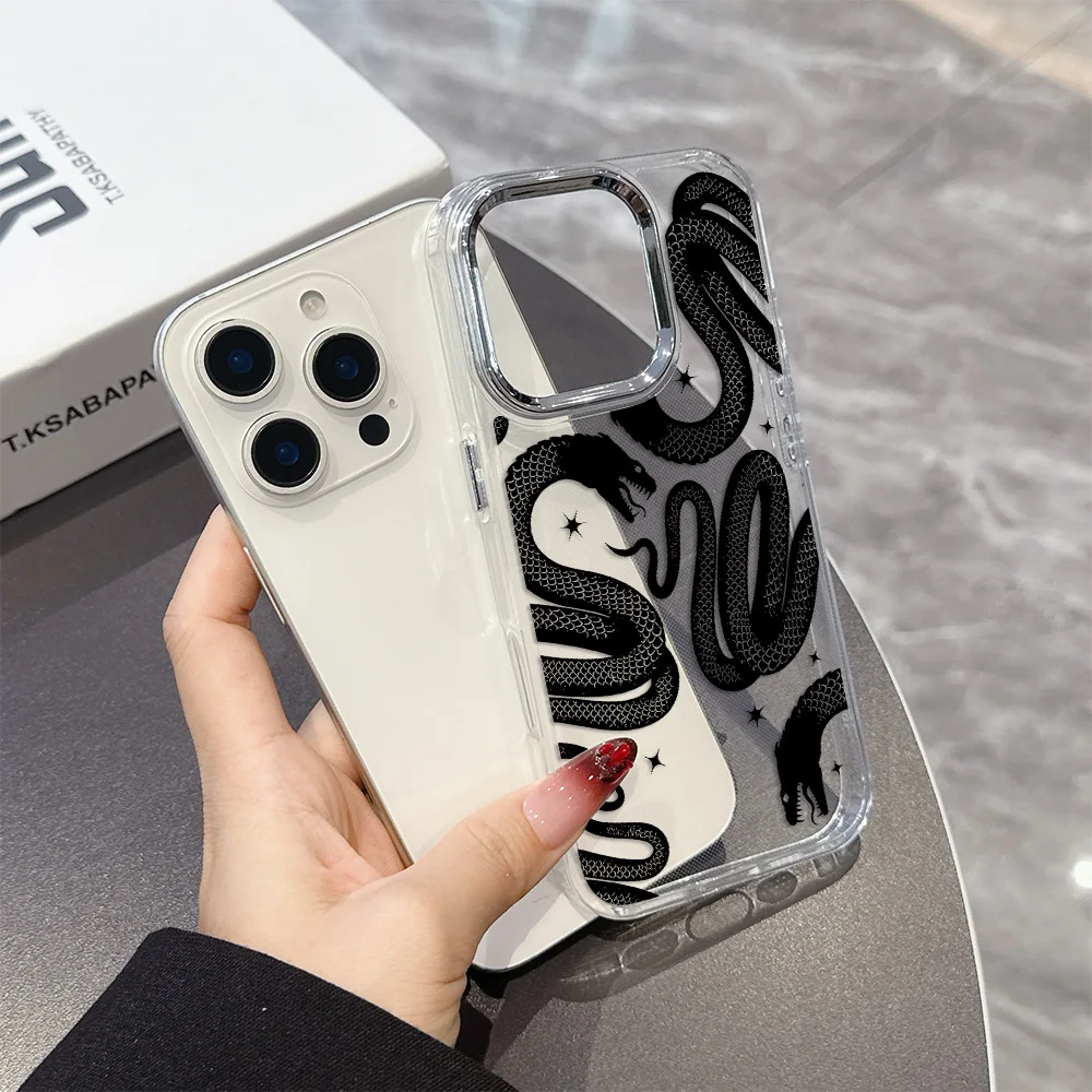 Funda de teléfono con diseño de serpiente divertida para Google Pixel 10, 9, 8, 7, 8A, 9A, XL Pro, 4G, 5G, funda trasera transparente de silicona suave de TPU