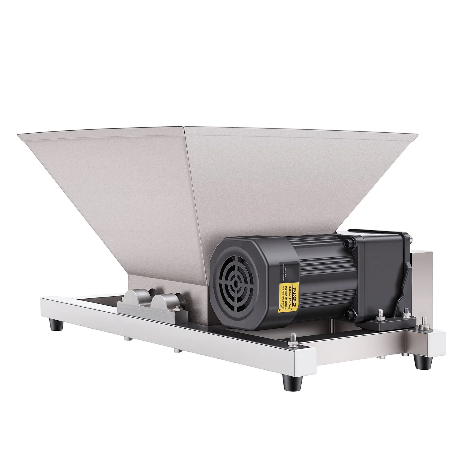 Image of 60W Obstzerkleinerer 75 U/min 44 lbs/h, Edelstahl-Obst-Brot-Brauner-Zucker-Mühle, für Heimweinherstellung 220V EU