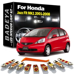 BADEYA LED Interior Map Dome Light Kit For Honda Jazz Fit MK1 2001 2002 2003 2004 2005 2006 2007 2008 Canbus Car Lamp Led Bulbs