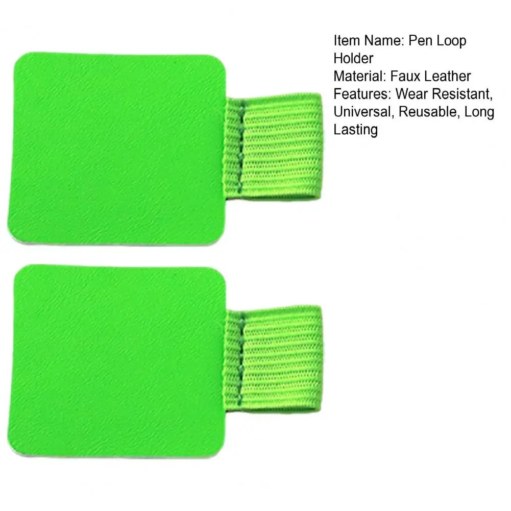 Falso Couro Auto-Adesivo Lápis Titulares, Pen Loop Titular, Clipes, Universal Rack, Journal Planner, Tablet Case, 2Pcs